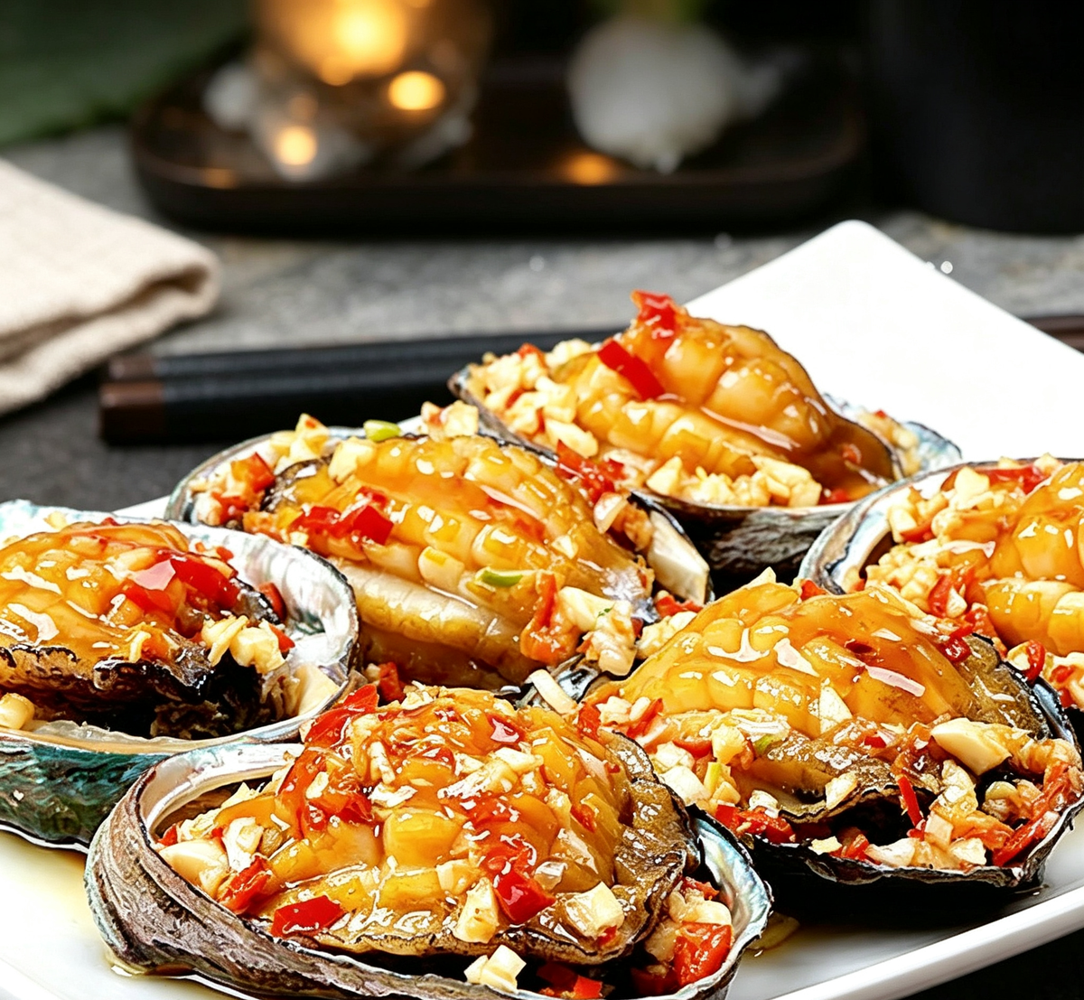 Steamed Abalone with Garlic and Chili Sauce