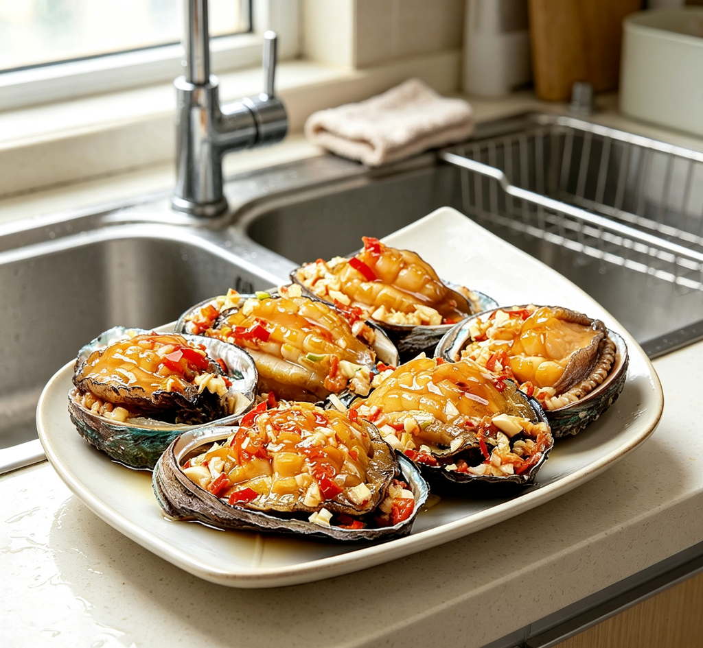 Steamed Abalone with Garlic and Chili Sauce